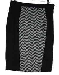 Dámská černo-šedá vzorovaná sukně F&F