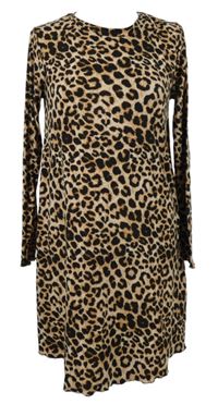 Dámské černo-béžové vzorované leopardí šaty New Look 