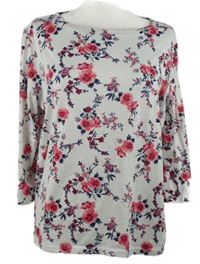 Dámské bílé květované triko Janina 