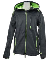 Pánská tmavošedá softshellová bunda s kapucí Superdry 