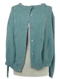 Dámský světlemodrý melírovaný propínací svetr Isle 