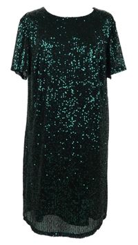 Dámské černo-zelené flitrové šaty George 