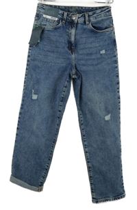 Nové - Dámské světlemodré mom rifle s prošoupáním Papaya 