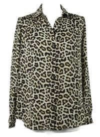 Dámská černo-béžová vzorovaná halenka H&M