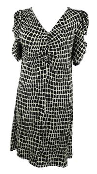 Dámské černo-béžové vzorované šaty Next 