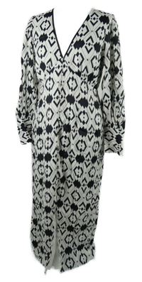 Nové - Dámské černo-bílé vzorované šaty River Island 