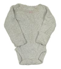 Bílo-šedé melírované body s krajkou 