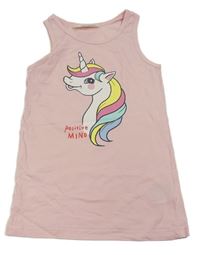 Světlerůžový top s jednorožcem H&M