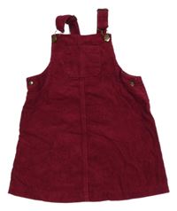 Vínové manšestrové laclové šaty Nutmeg