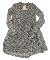 Nové - Tmavozelené květinové tylové šaty Leigh Tucker