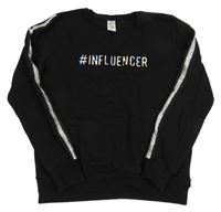 Černá mikina s nápisem C&A vel.176