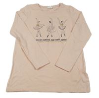 Světlerůžové triko s baletkami 