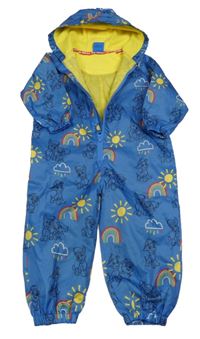 Modrá šusťáková podšitá kombinéza s Paw Patrol a kapucí George