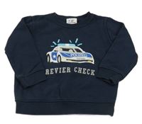 Tmavomodrá mikina s policejním autem Topolino