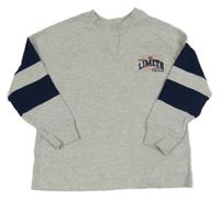 Světlešedá melírovaná mikina s nápisy M&S