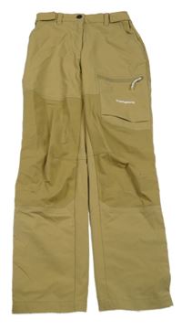 Béžovo-hnědé šusťákové outdoorové kalhoty ICEPEAK