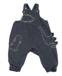 Tmavošedé laclové tepláky s dinosaury M&S