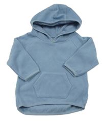 Světlemodrá fleecová mikina s kapucí Matalan