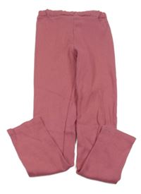 Růžové žebrované legíny H&M