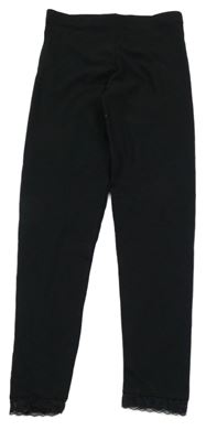 Černé legíny s krajkou George