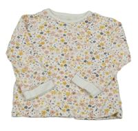 Bílo-růžové květované triko George