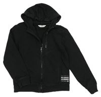 Černá propínací mikina s kapucí H&M