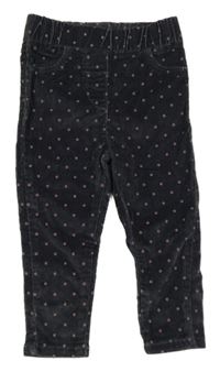 Nové - Antracitové puntíkaté manšestráky LC Waikiki