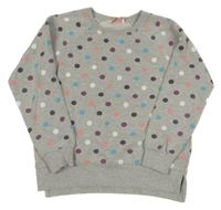 Šedá puntíkatá mikina