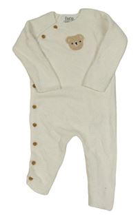 Bílý pletený overal s medvědem F&F