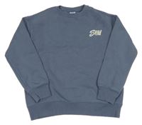 Modrošedá mikina s nápisem Zara