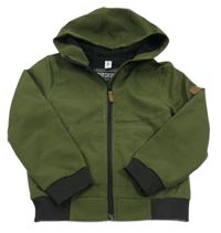 Khaki softshellová bunda s kapucí Yigga