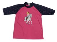 Tmavomodro-fuchsiové UV tričko - Bibi a Tina