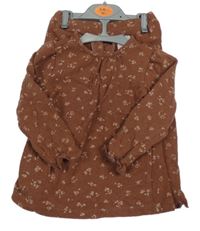 Nové - 2set - Hnědá tunika s kytičkami + tepláky Zara