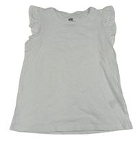 Bílé tričko s volánky H&M