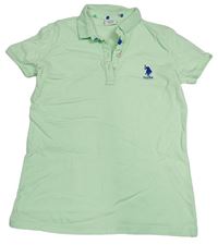 Světlezelené polo tričko s logem U.S. Polo Assn. 