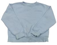 Světlemodrá crop mikina s nápisem zn. Primark