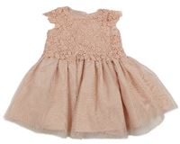 Světlerůžové slavnostní tylové šaty s krajkovým živůtkem Primark 