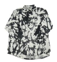 Černo-bílá vzorovaná košile H&M