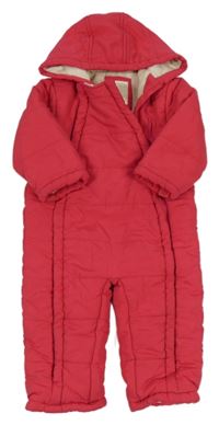 Růžová šusťáková zimní kombinéza s kapucí John Lewis