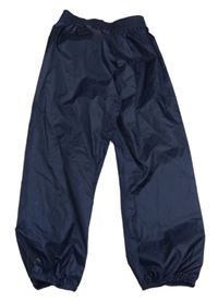 Tmavomodré funkční šusťákové kalhoty Decathlon