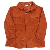 Rezavá manšestrová košile Smile