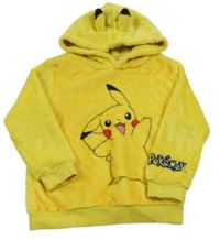 Žlutá chlupatá mikina s Pikachu a kapucí H&M
