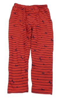 Červené proužkované tepláky s jednorožci Topolino 