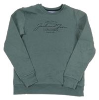 Zelenošedá mikina s nápisem Jack & Jones