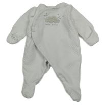 Bílý vzorovaný overal s mráčkem Tu