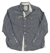 Tmavomodro-bílá proužkovaná košile Tom Tailor 