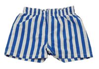 Modro-bílé pruhované plážové kraťasy H&M