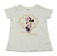 Bílé tričko s Minnií Disney
