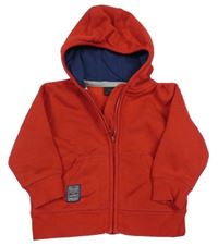 Červená propínací mikina s kapucí Next