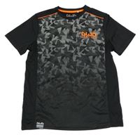 Černo-šedé vzorované sportovní tričko C&A